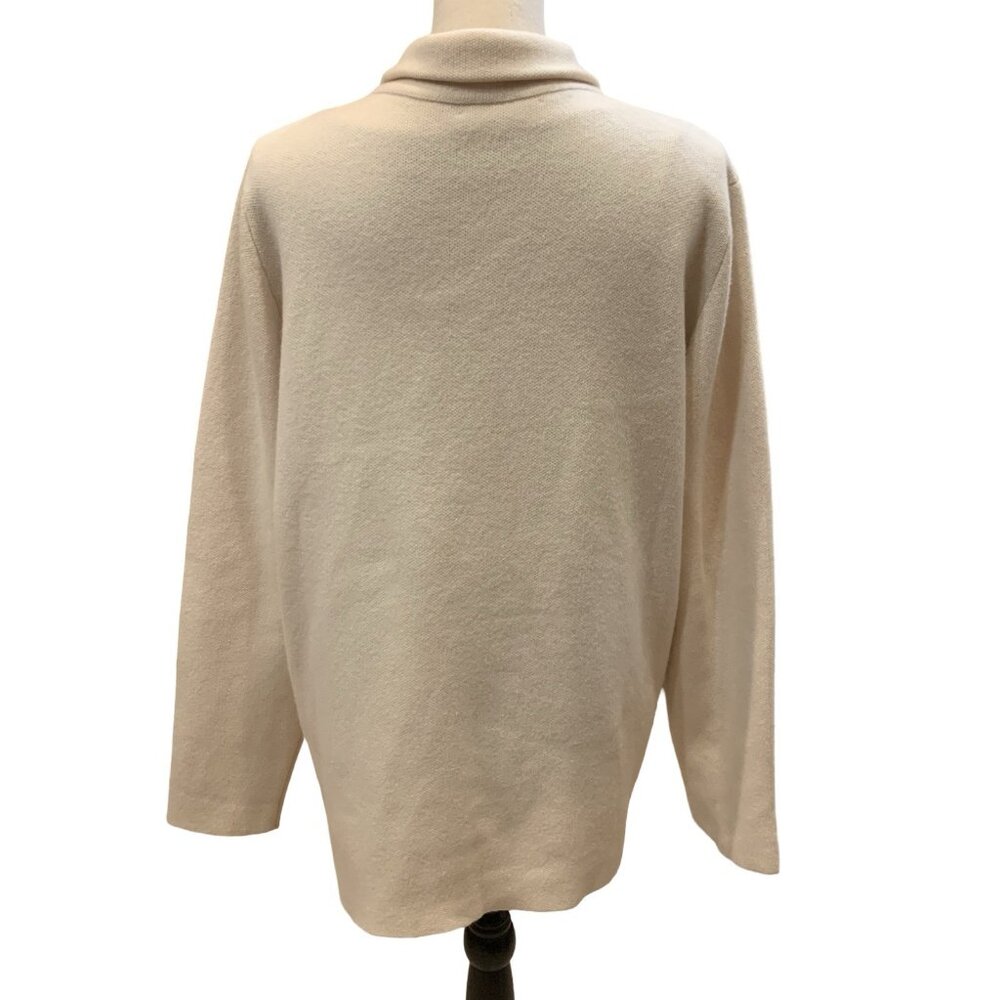 Johnstons of Elgin 100% Scottish Cashmere Full-Zip Cardigan Ivory 44/L Neutral - Picture 2 of 8